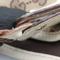 Pelham Hobo Brown×White canvas×leather 137621 ペルハム ホーボー ブラウン×ホワイト キャンバス×レザー 137621 