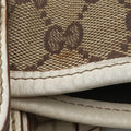 Pelham Hobo Brown×White canvas×leather 137621 ペルハム ホーボー ブラウン×ホワイト キャンバス×レザー 137621 