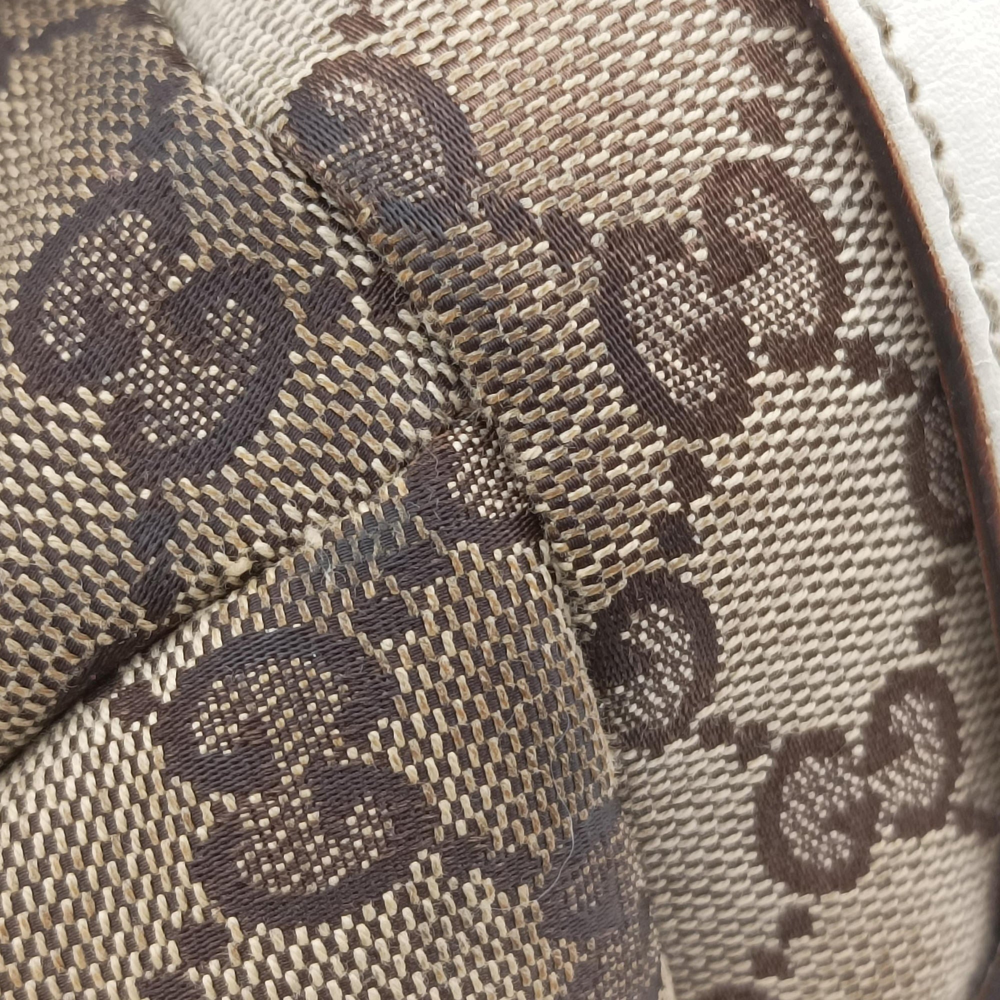 Pelham Hobo Brown×White canvas×leather 137621 ペルハム ホーボー ブラウン×ホワイト キャンバス×レザー 137621 