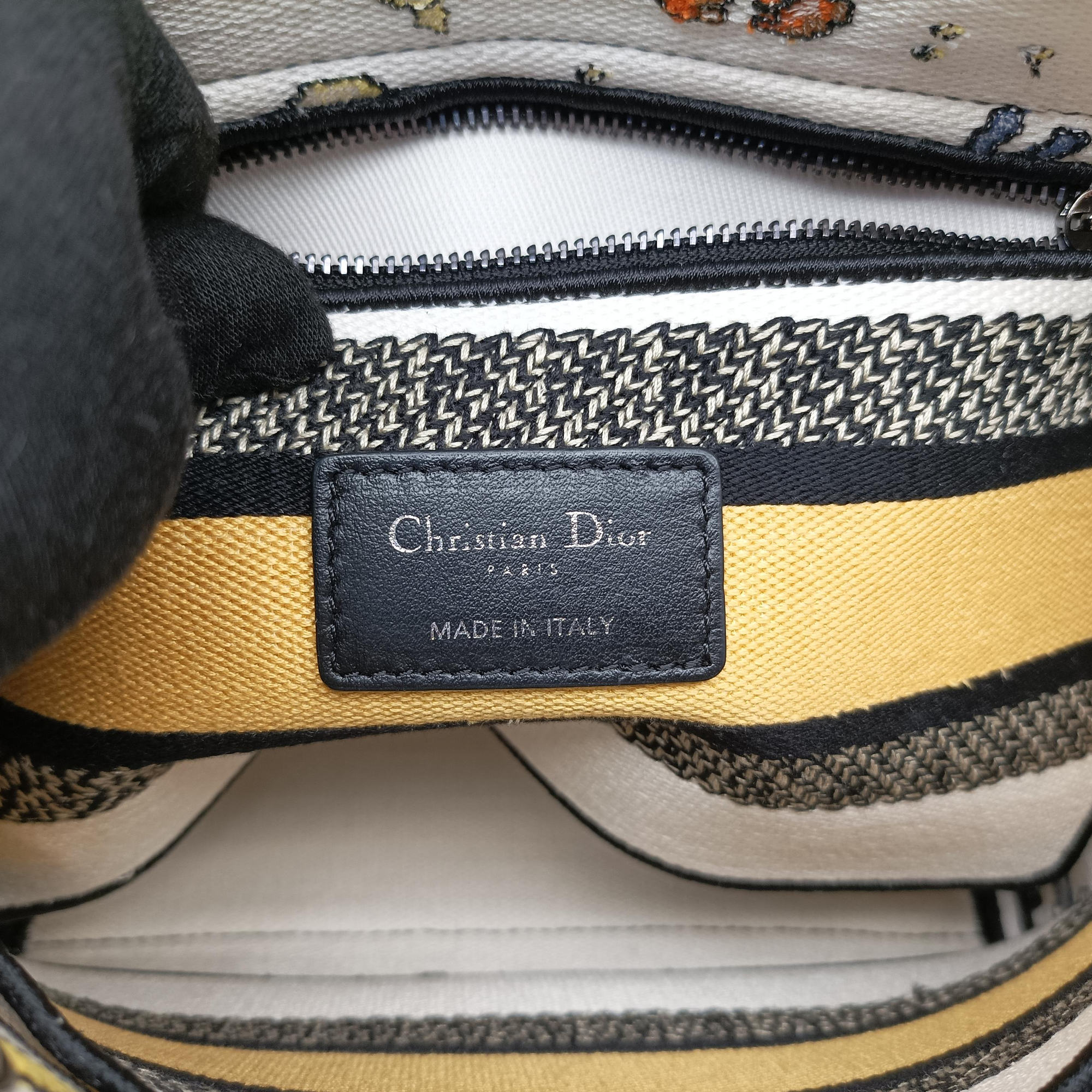 Lady D-Lite Ecru Multicolor Canvas 50-MA-0252レディ D-ライト エクリュ マルチカラー キャンバス  50-MA-0252