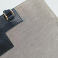 G logo tote Gray×Navy Leather×Canvas 002.11 Gロゴ トート グレー×ネービー レザー×キャンバス 002.11 