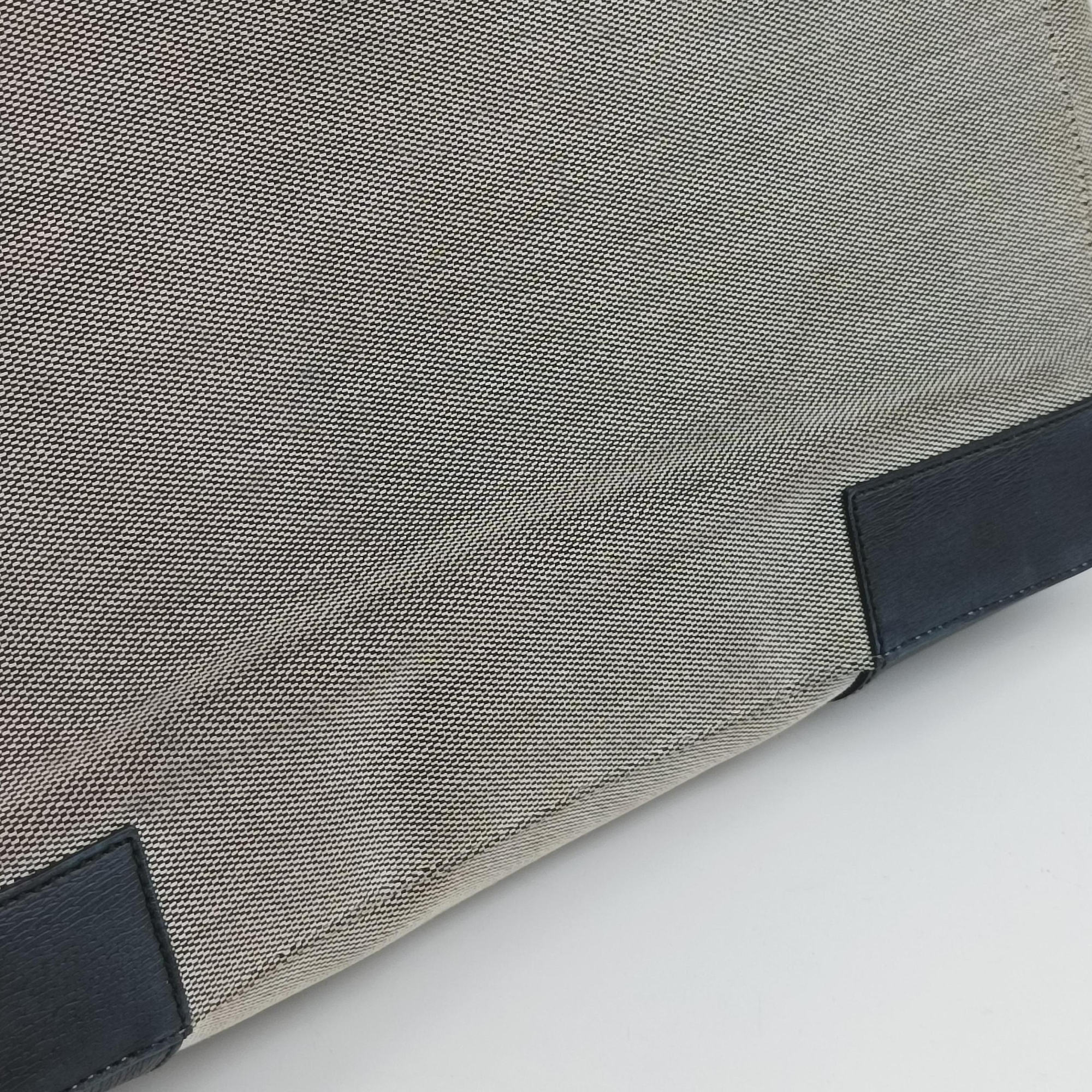 G logo tote Gray×Navy Leather×Canvas 002.11 Gロゴ トート グレー×ネービー レザー×キャンバス 002.11 