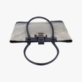 G logo tote Gray×Navy Leather×Canvas 002.11 Gロゴ トート グレー×ネービー レザー×キャンバス 002.11 