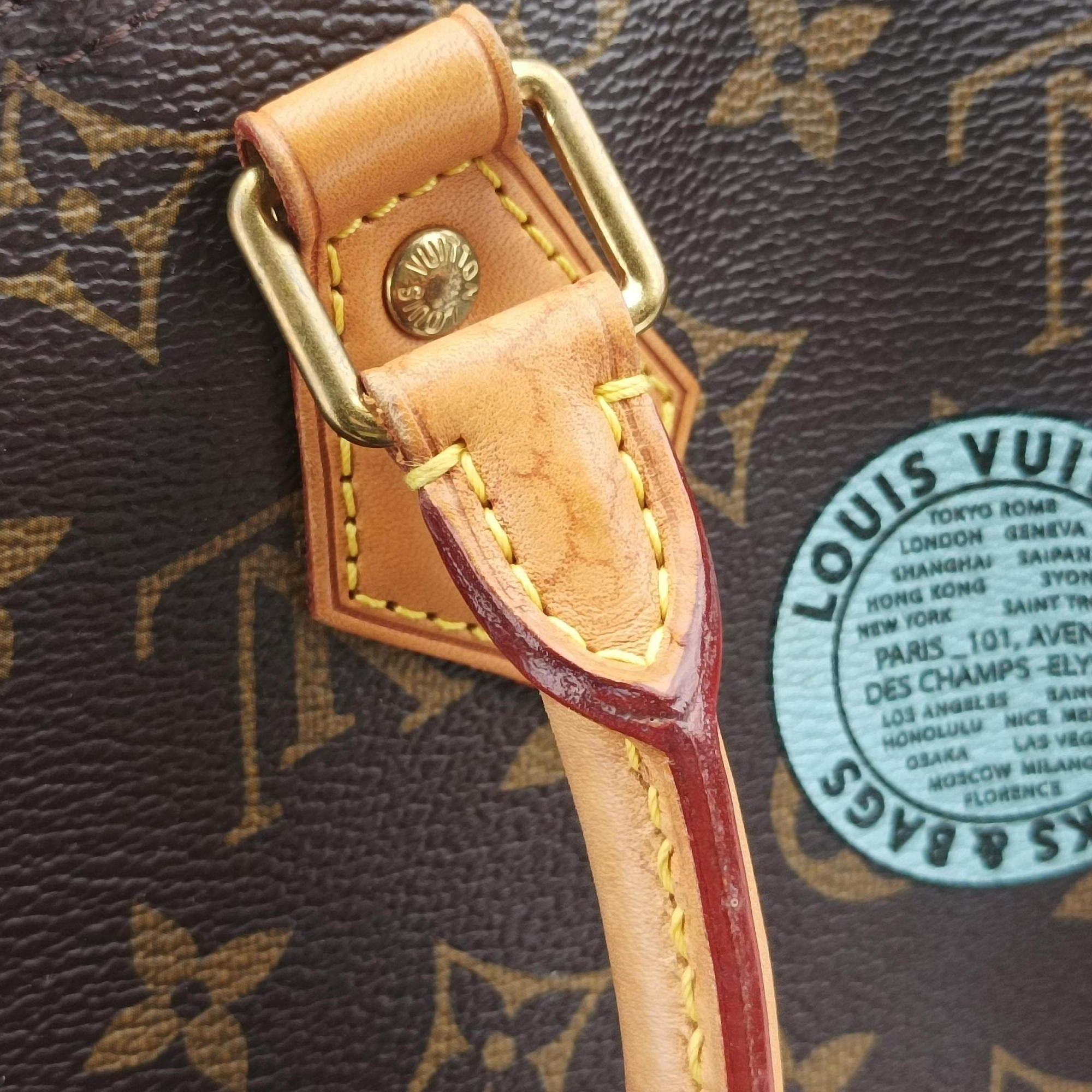 World Tour Edition Speedy Bandouliere 30 Brown×multi Monogram Canvas DU4187ワールドツアー コレクション スピーディ・バンドリエール30 モノグラム/ブラウン×マルチ モノグラム キャンバス DU4187