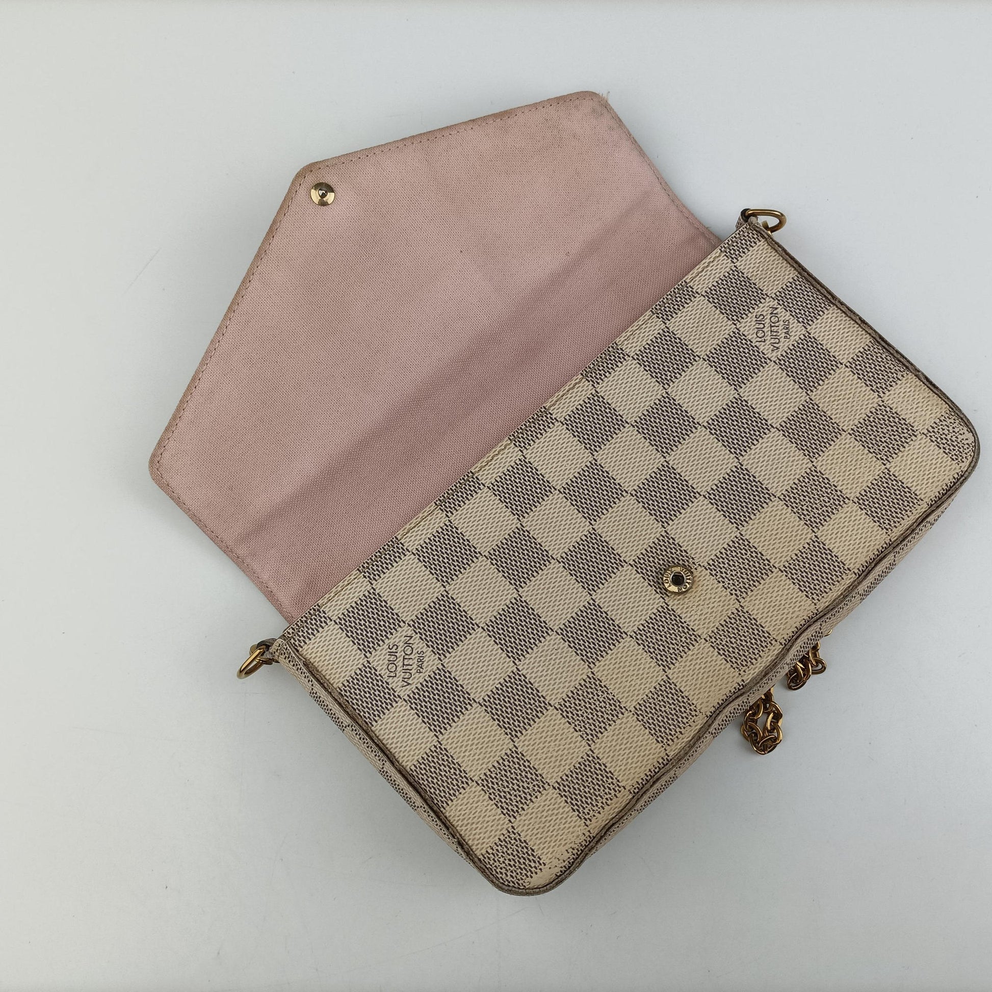 Pochette FéLICIE Azur Damier Canvas N63106 MI2106ポシェットフェリシー アズール ダミエキャンバス N63106 MI2106