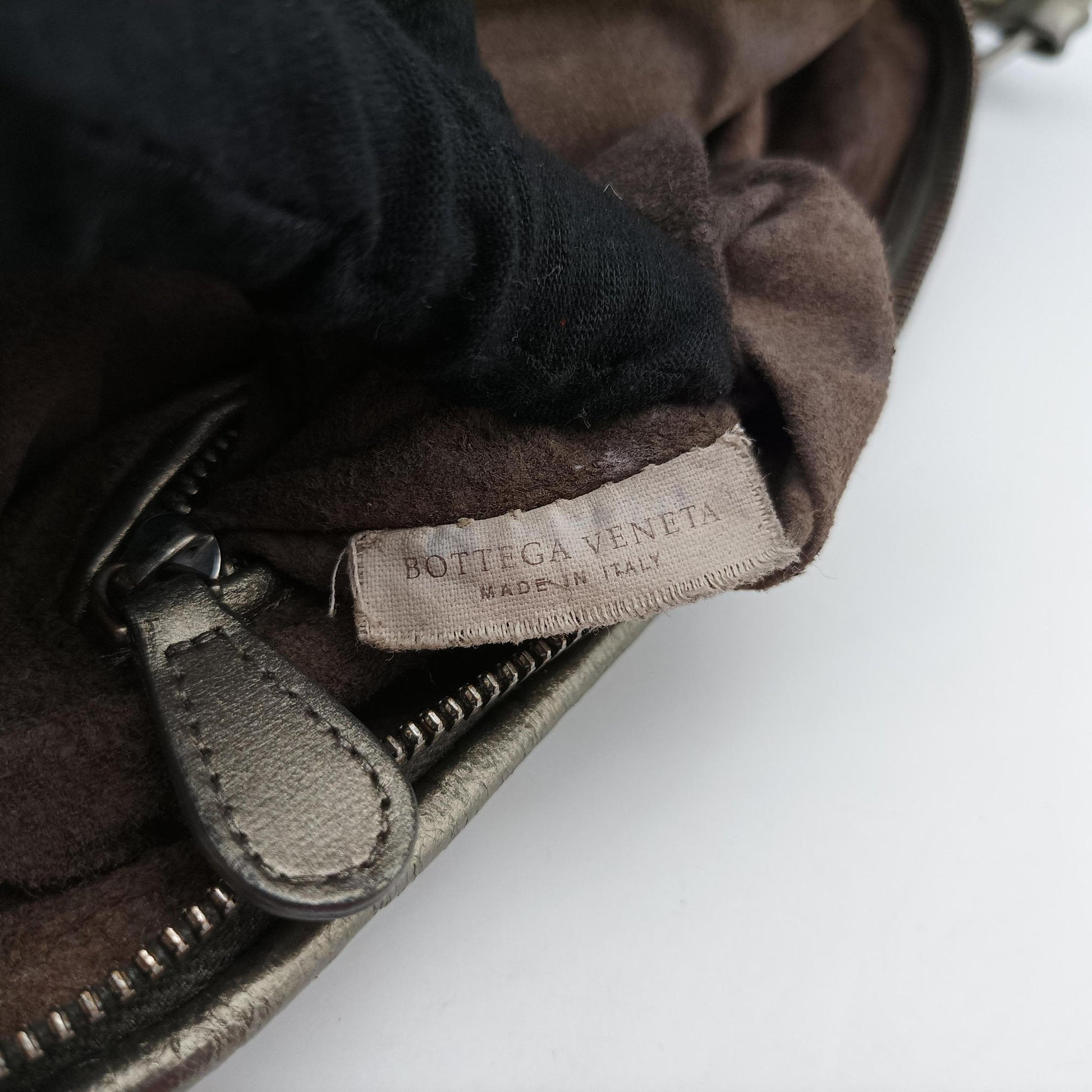 NODINI Intrecciato Silver Gray lambskin B03615631Kノディーニ イントレチャート シルバーグレー ラムスキン B03615631K