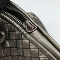 NODINI Intrecciato Silver Gray lambskin B03615631Kノディーニ イントレチャート シルバーグレー ラムスキン B03615631K