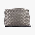 NODINI Intrecciato Silver Gray lambskin B03615631Kノディーニ イントレチャート シルバーグレー ラムスキン B03615631K
