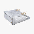 Lady Dior Silver lambskin 02-MA-0127レディディオール シルバー ラムスキン 02-MA-0127