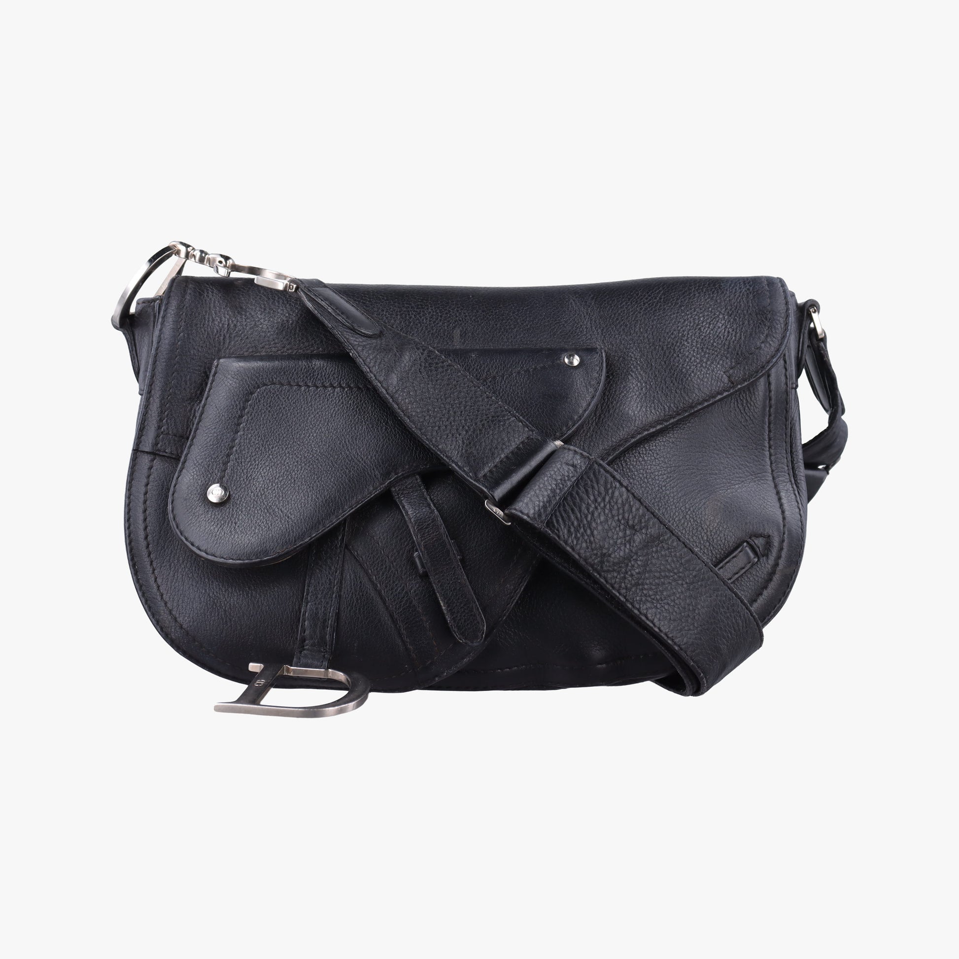 Saddle Black Leather RU 10 12サドルバッグ ブラック レザー RU 10 12