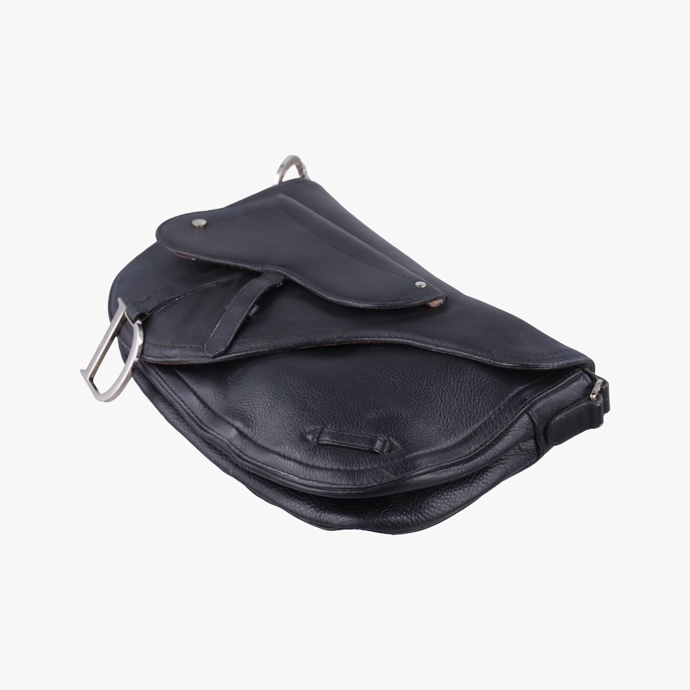 Saddle Black Leather RU 10 12サドルバッグ ブラック レザー RU 10 12