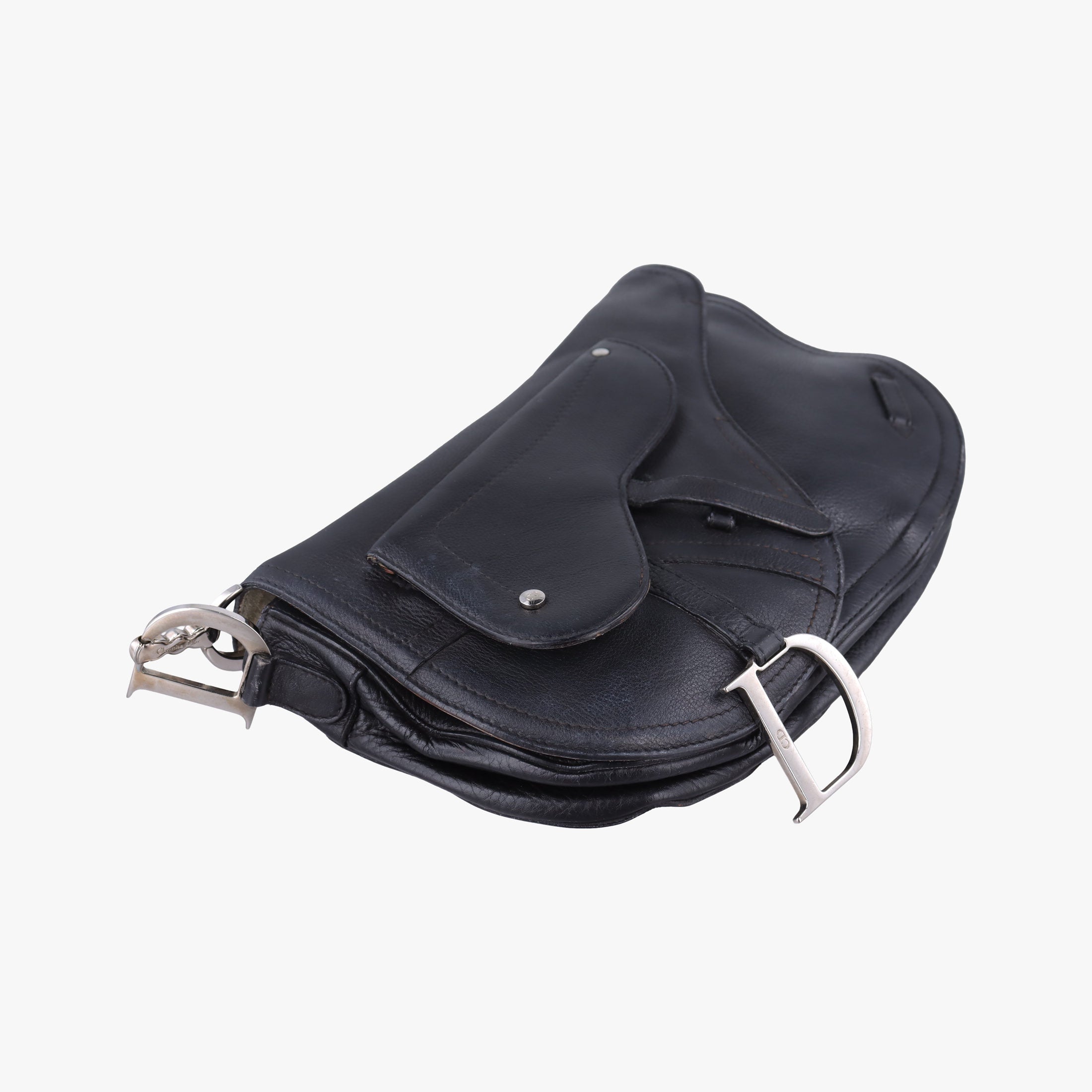 Saddle Black Leather RU 10 12サドルバッグ ブラック レザー RU 10 12