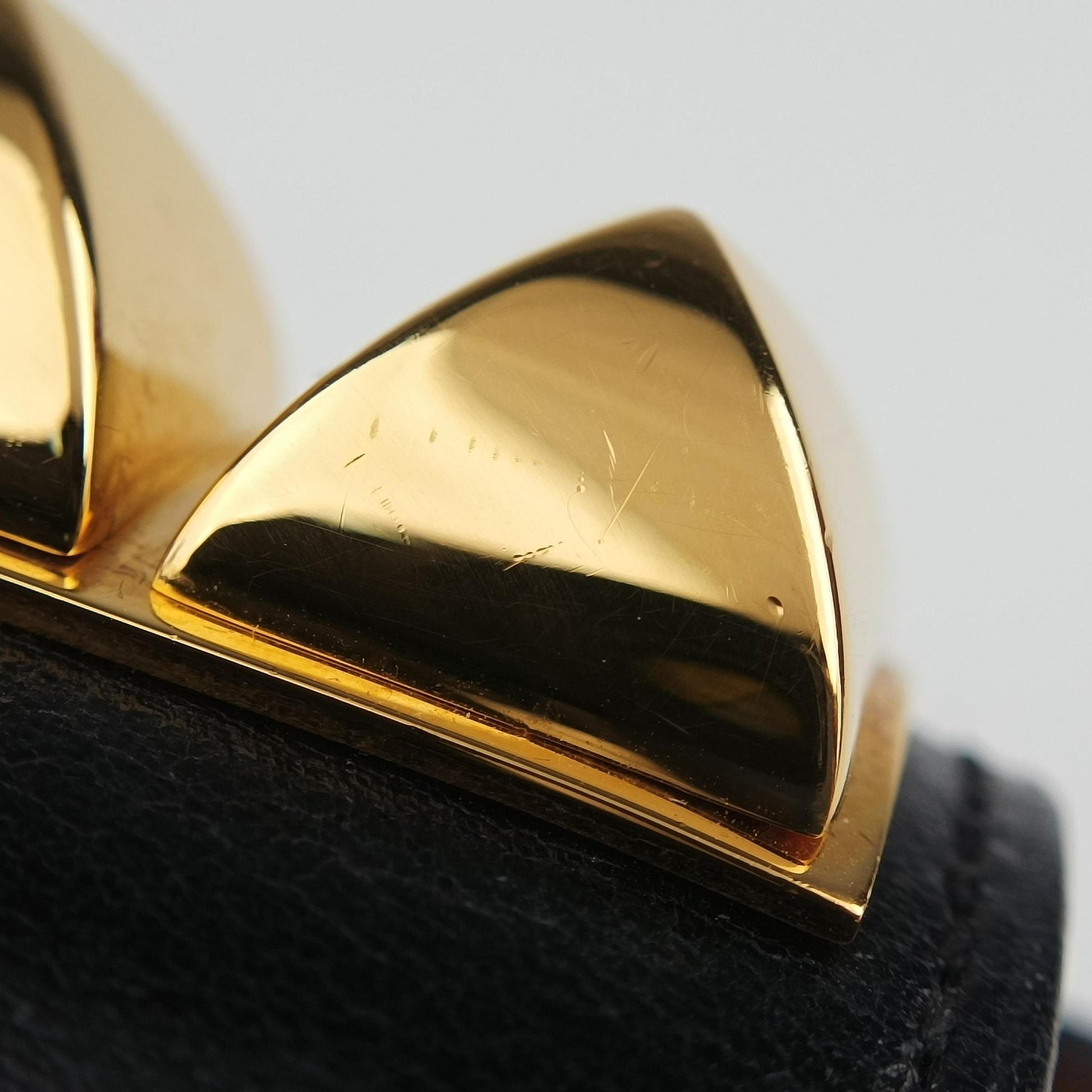 Collier de Chien Black×golden Leather × GP S T NM 010コリエ ド シアン ブラック×ゴールド レザー×GP S T NM 010