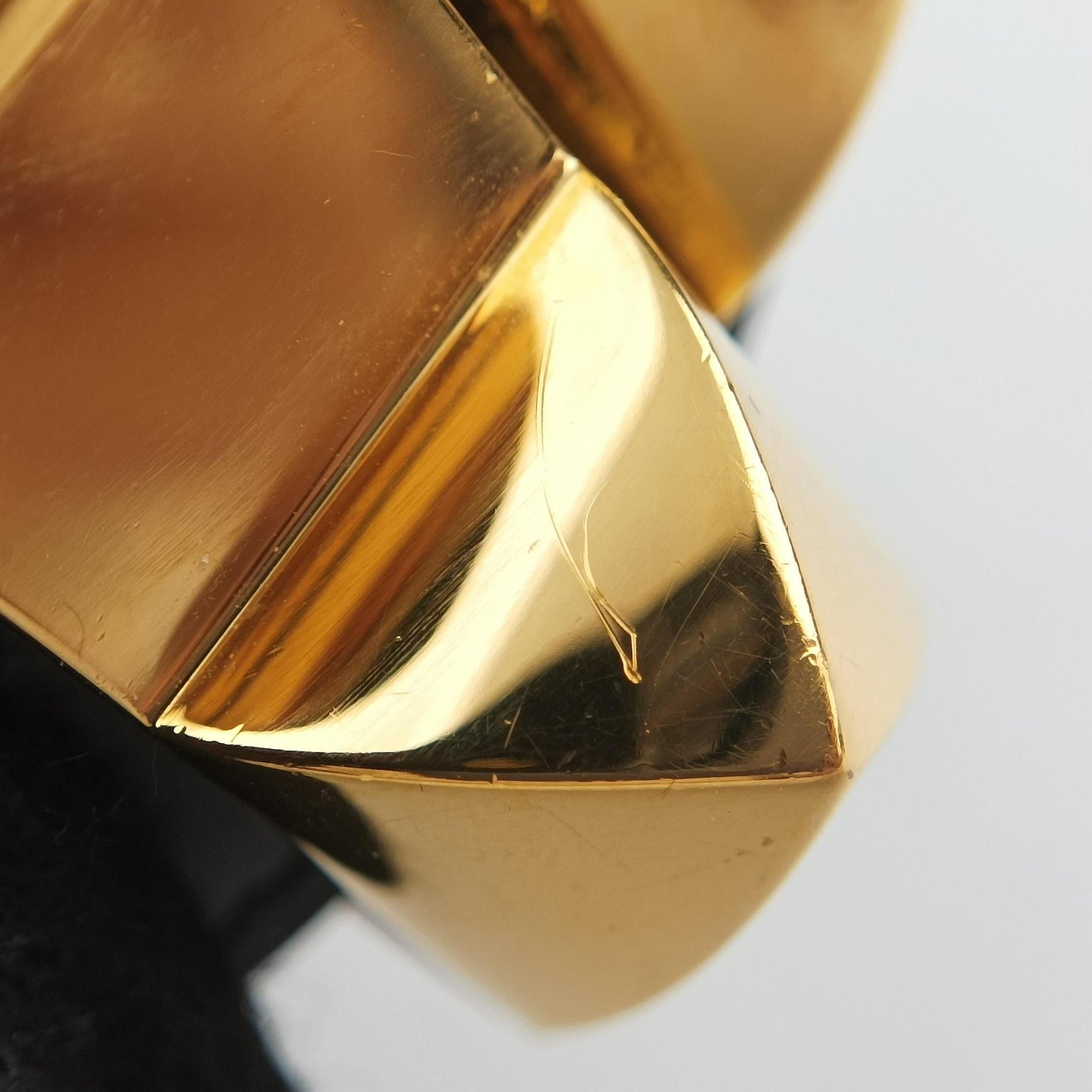 Collier de Chien Black×golden Leather × GP S T NM 010コリエ ド シアン ブラック×ゴールド レザー×GP S T NM 010
