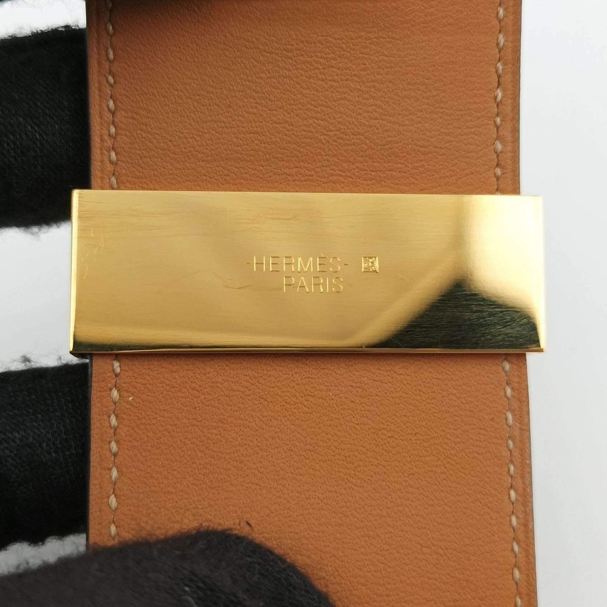 Collier de Chien Black×golden Leather × GP S T NM 010コリエ ド シアン ブラック×ゴールド レザー×GP S T NM 010
