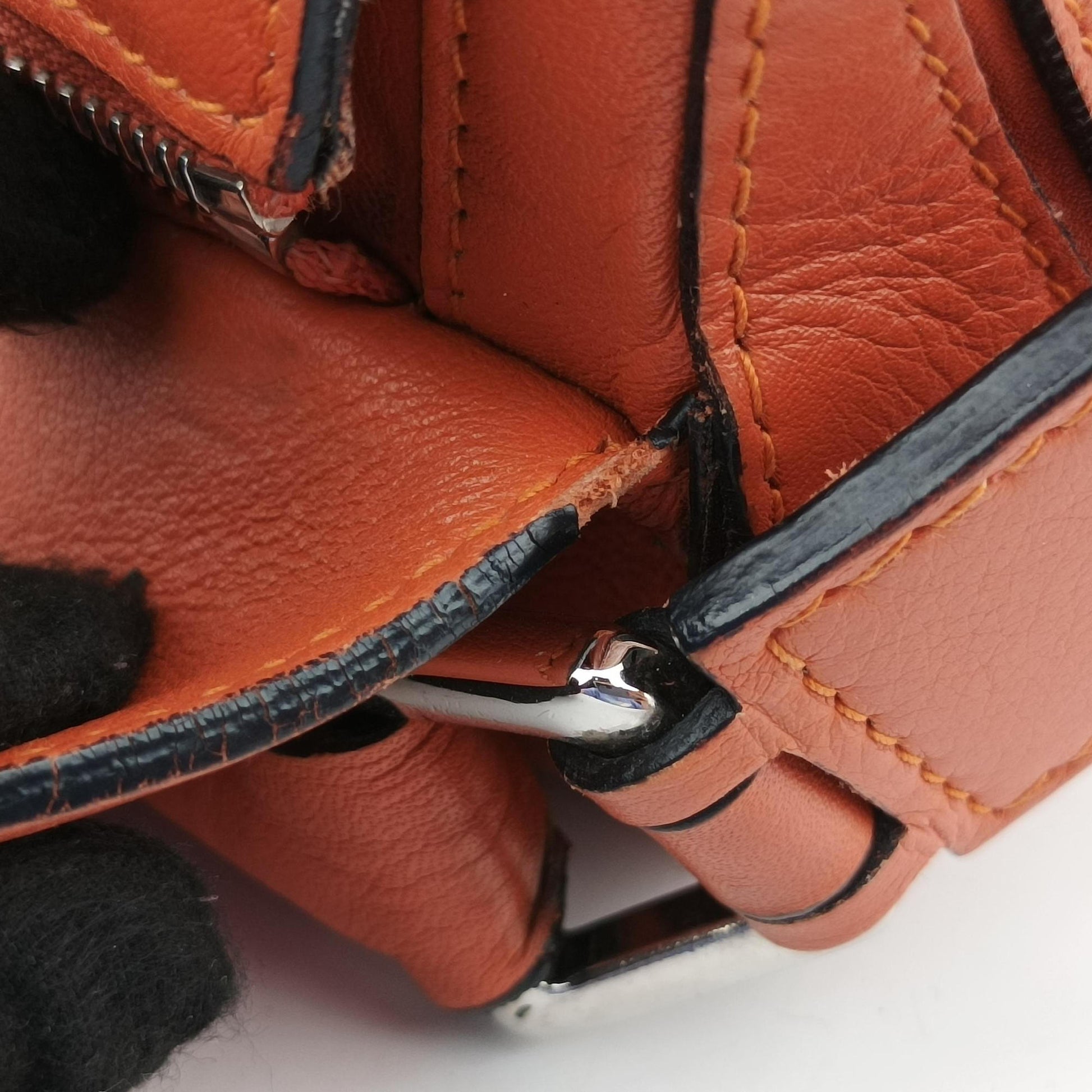 Puzzle Bag Medium Orange Leather 011505パズルバッグ ミディアム オレンジ レザー 011505