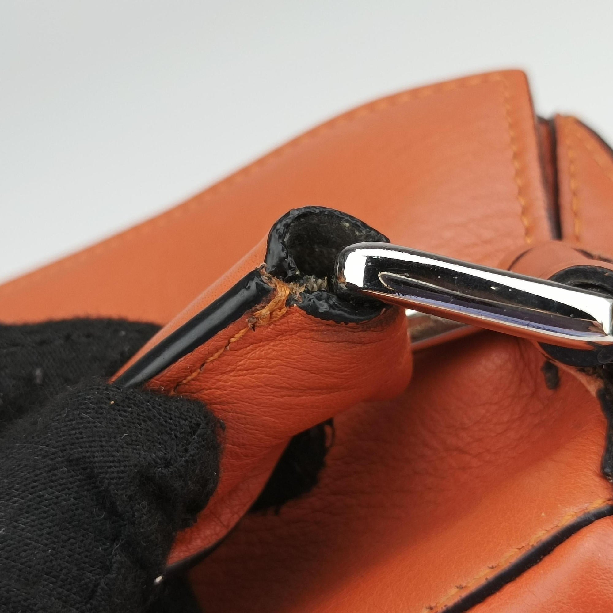Puzzle Bag Medium Orange Leather 011505パズルバッグ ミディアム オレンジ レザー 011505