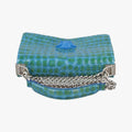 La Medusa Blue Croc-Effect Embossed Calf Leather CLG 647024607711ラ メドゥーサ ブルー クロコダイル調 エンボスレザー CLG 647024607711