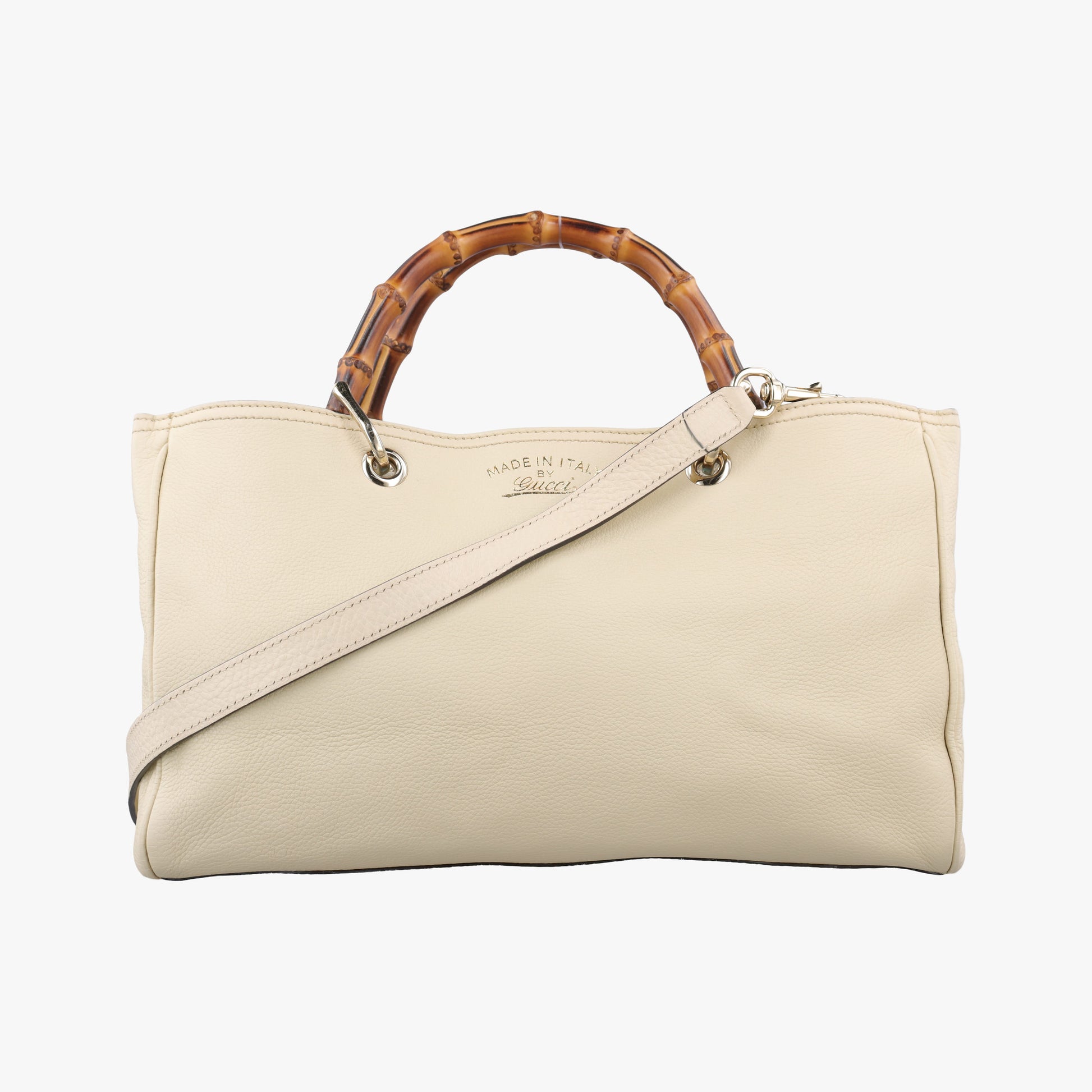 Bamboo Shopper White Leather 323660 I015983903バンブーショッパー ホワイト レザー 323660 I015983903