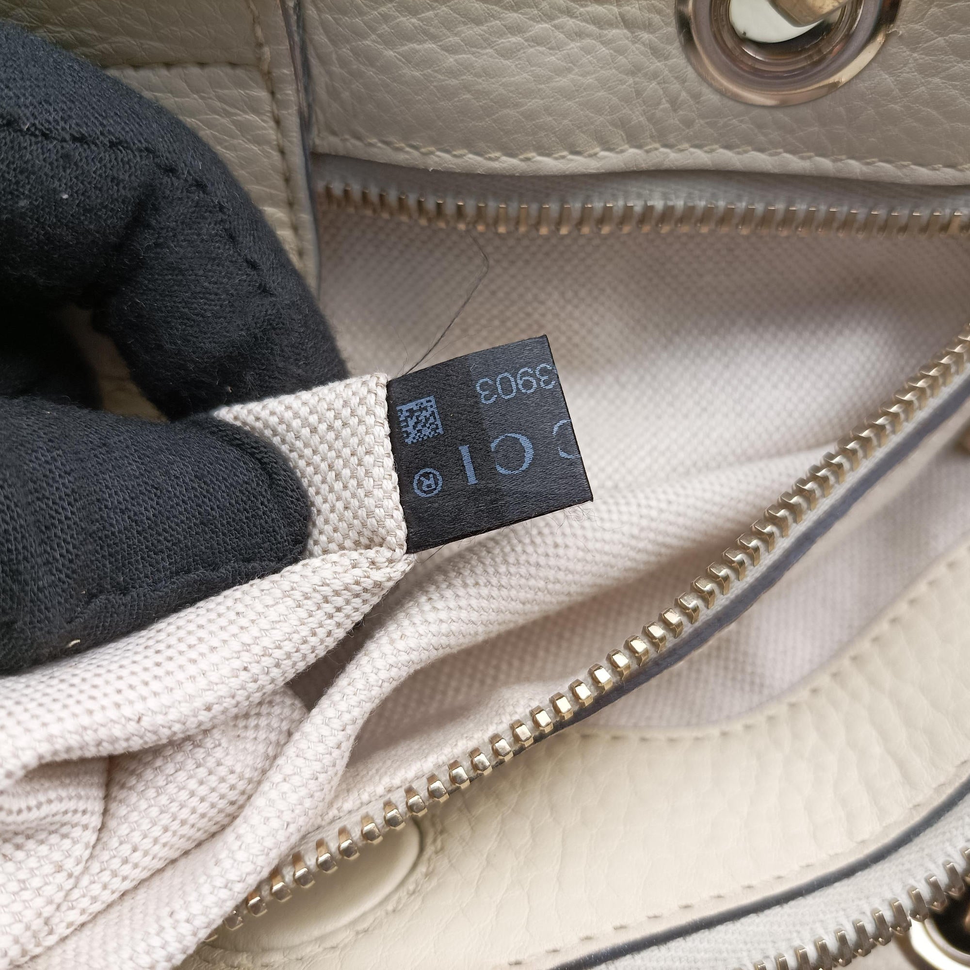 Bamboo Shopper White Leather 323660 I015983903バンブーショッパー ホワイト レザー 323660 I015983903