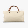 Bamboo Shopper White Leather 323660 I015983903バンブーショッパー ホワイト レザー 323660 I015983903