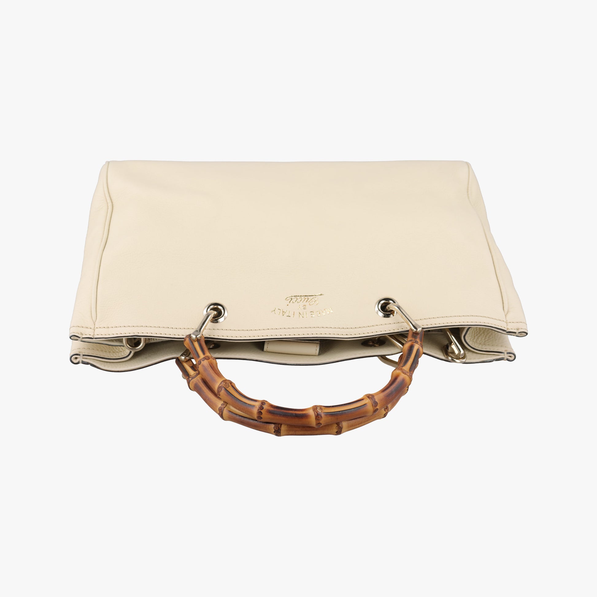 Bamboo Shopper White Leather 323660 I015983903バンブーショッパー ホワイト レザー 323660 I015983903