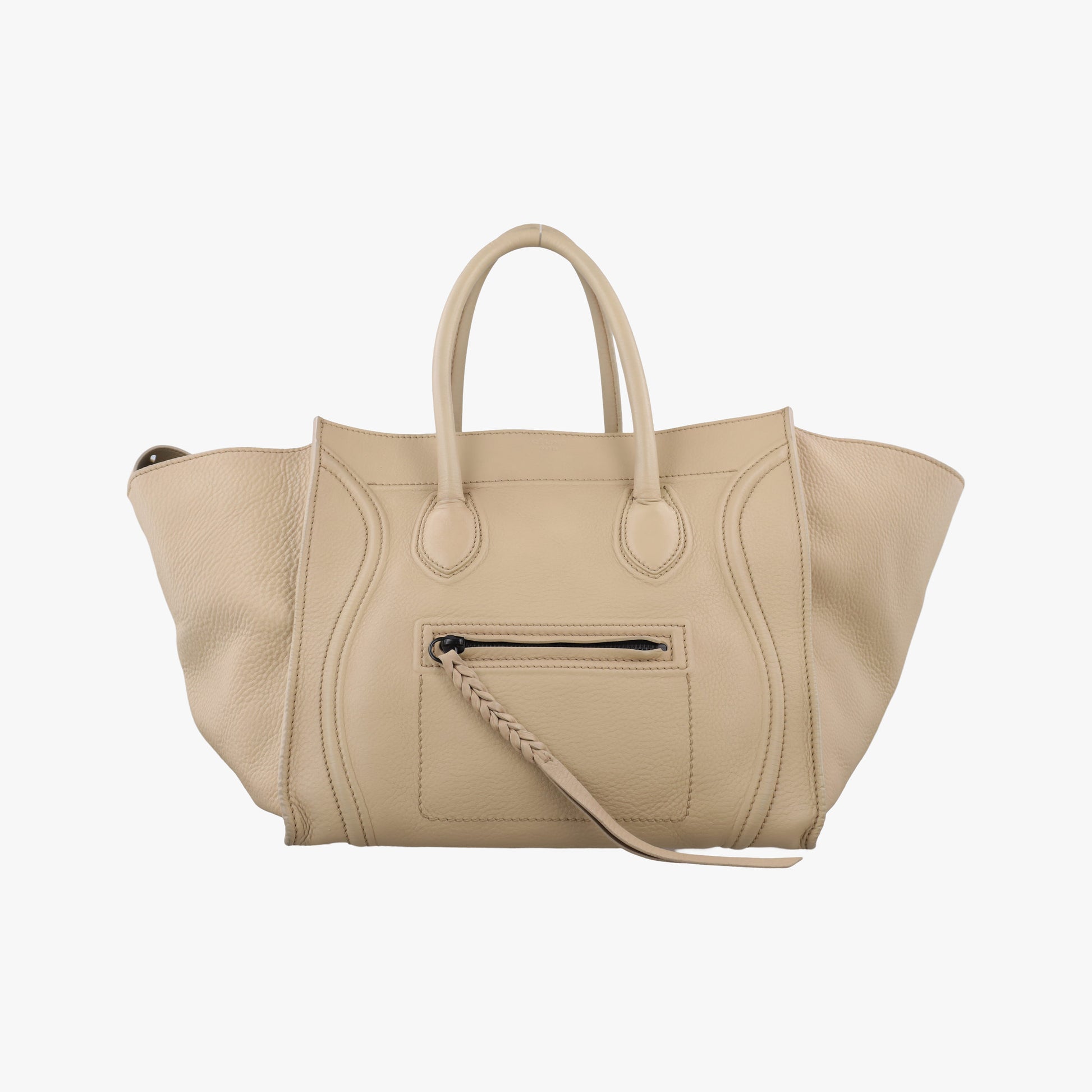 Luggage Small Square Phantom Beige Leather F-PA-0151ラゲージスモールスクエアファントム ベージュ レザー F-PA-0151
