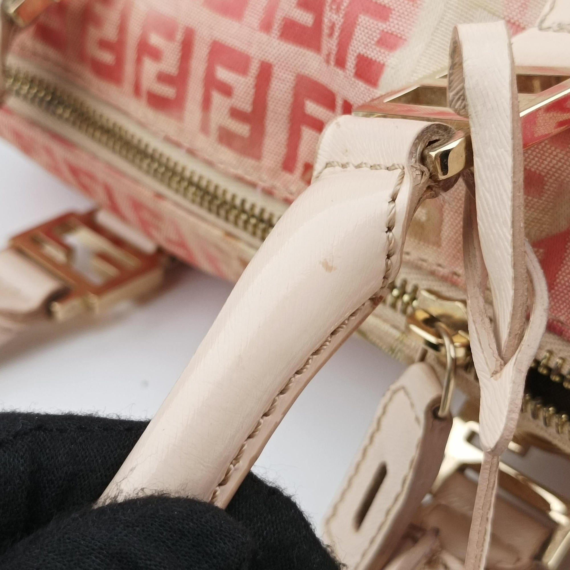 Zucchino Forever Bauletto Pink×Multicolour canvas×leather 8BL068 8BL068/CT5 108/2305ズッキーノ フォーエバー バウレット ピンク×マルチカラー キャンバス×レザー 8BL068 8BL068/CT5 108/2305