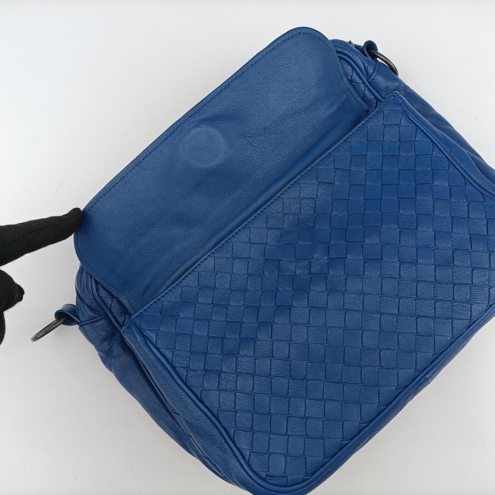 Intrecciato Blue lambskin B03454032Lイントレチャート ブルー ラムスキン B03454032L