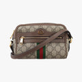 OPHIDIA Brown×red×green PVC coated canvas×leather 517350 オフィディア ブラウン×レッド×グリーン PVCコーティングキャンバス×レザー 517350 