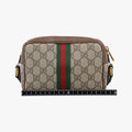 OPHIDIA Brown×red×green PVC coated canvas×leather 517350 オフィディア ブラウン×レッド×グリーン PVCコーティングキャンバス×レザー 517350 