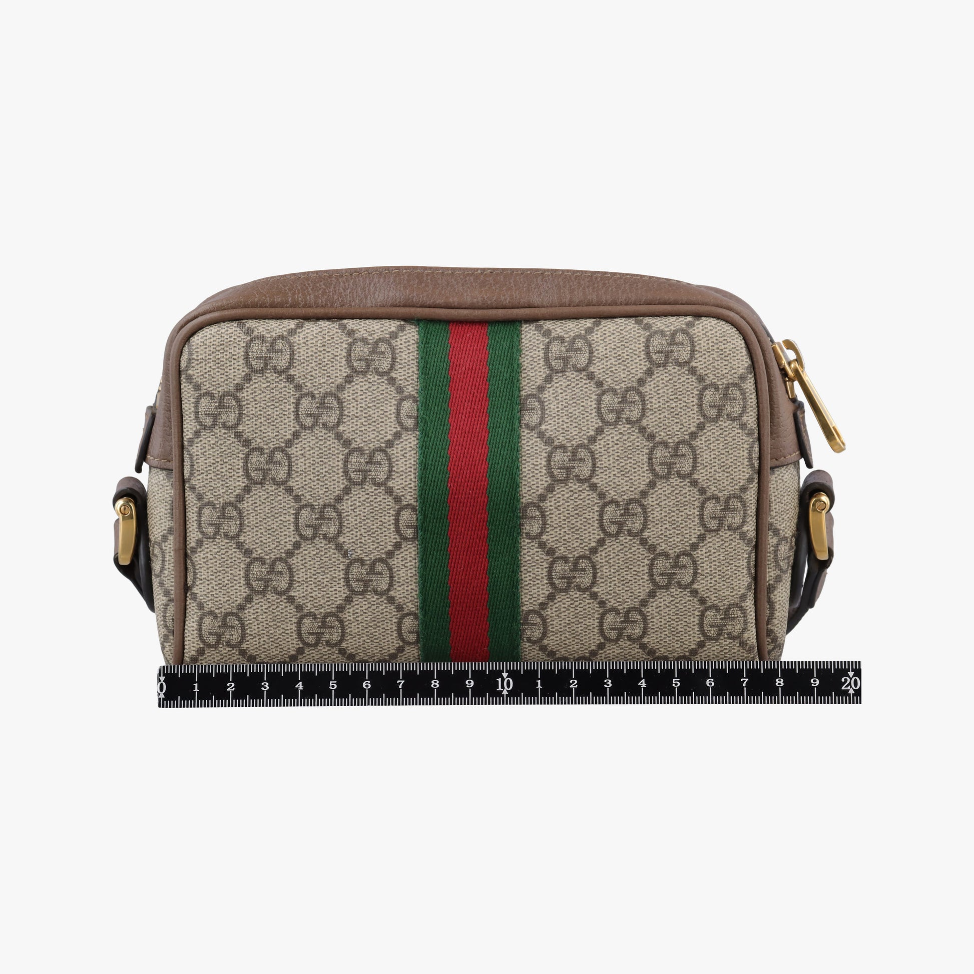 OPHIDIA Brown×red×green PVC coated canvas×leather 517350 オフィディア ブラウン×レッド×グリーン PVCコーティングキャンバス×レザー 517350 