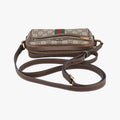 OPHIDIA Brown×red×green PVC coated canvas×leather 517350 オフィディア ブラウン×レッド×グリーン PVCコーティングキャンバス×レザー 517350 