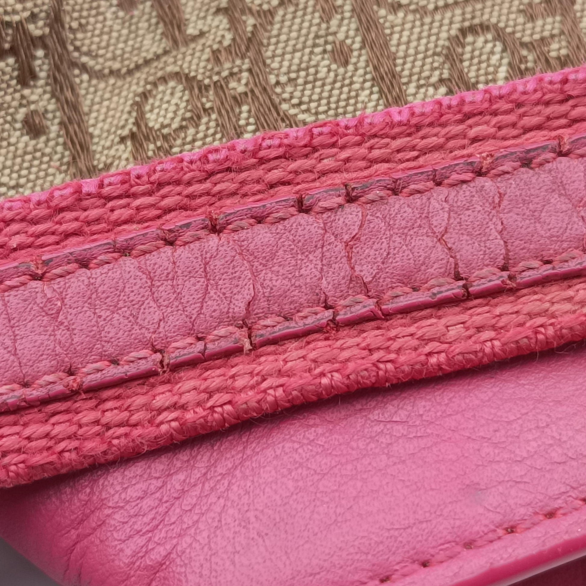 Street Chic Trotter Beige × Rose Red Canvas×Leather CM0095ストリートシックトロッター ベージュ × ローズレッド キャンバス×レザー CM0095