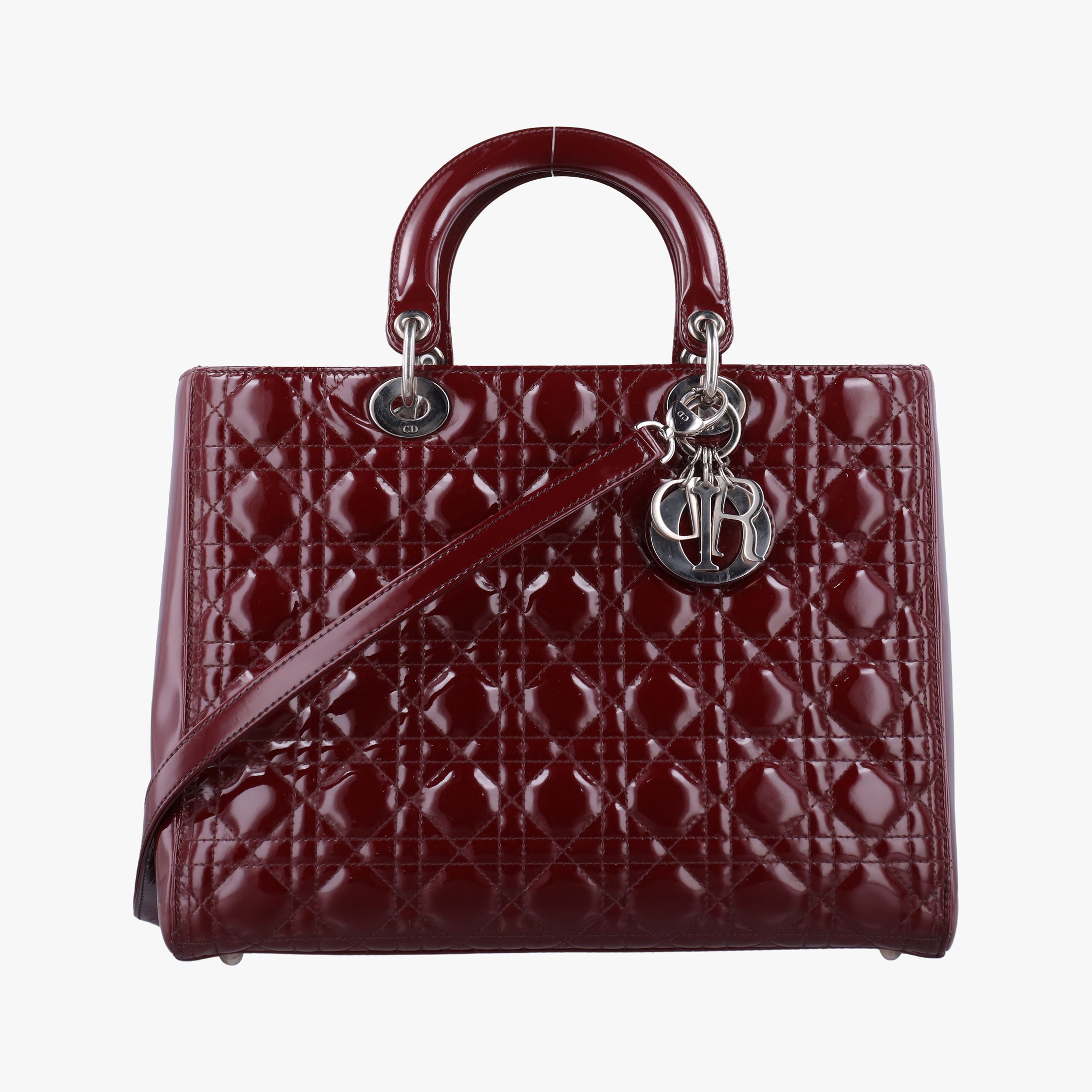 Lady Dior Burgundy patent 15-BO-0141 Bレディディオール ワインレッド パテント 15-BO-0141 B