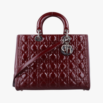 Lady Dior Burgundy patent 15-BO-0141 Bレディディオール ワインレッド パテント 15-BO-0141 B