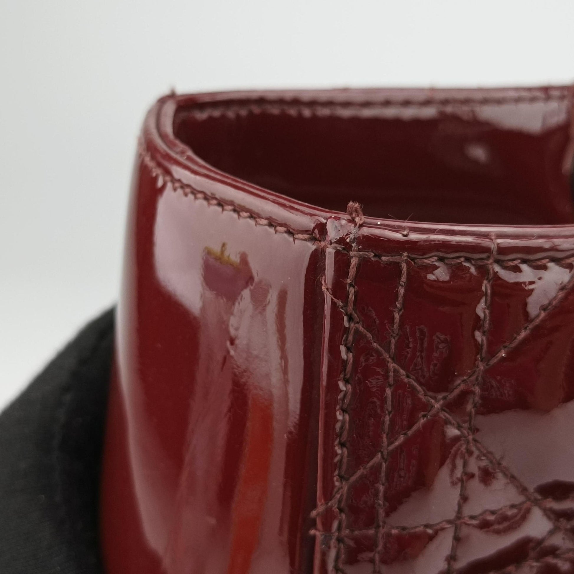Lady Dior Burgundy patent 15-BO-0141 Bレディディオール ワインレッド パテント 15-BO-0141 B