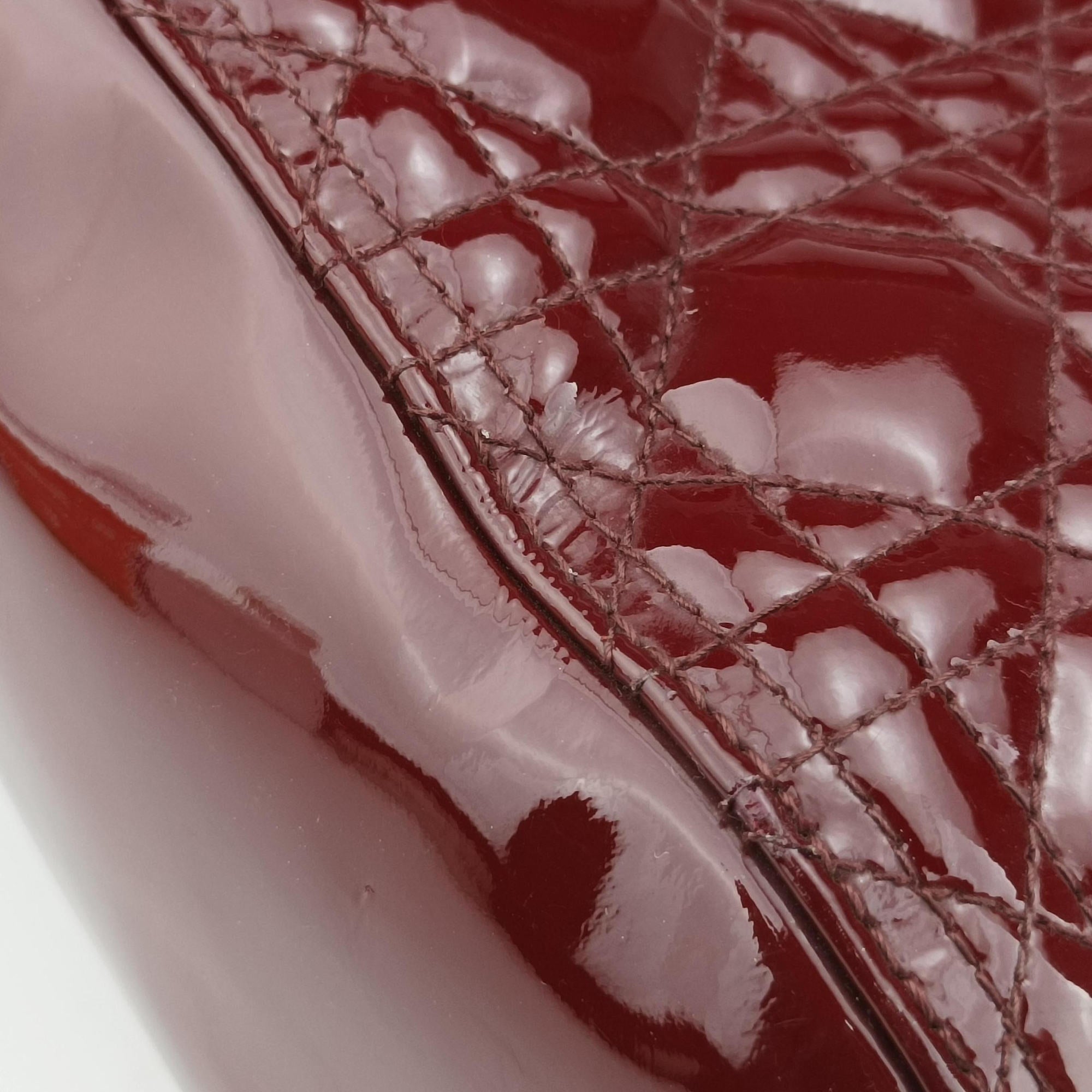 Lady Dior Burgundy patent 15-BO-0141 Bレディディオール ワインレッド パテント 15-BO-0141 B