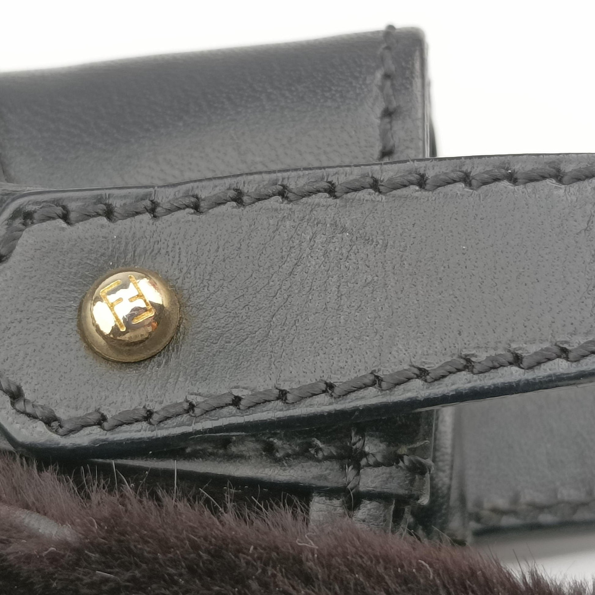 B Mix Black Leather×Mink fur 8BR429 2308-8BR429-MGC-049ビー ミックス ブラック レザー×ミンクファー 8BR429 2308-8BR429-MGC-049