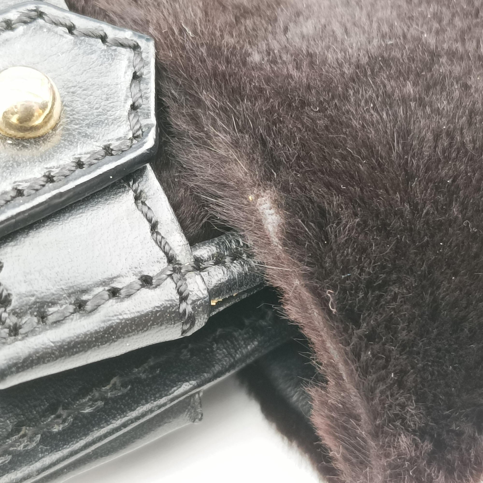 B Mix Black Leather×Mink fur 8BR429 2308-8BR429-MGC-049ビー ミックス ブラック レザー×ミンクファー 8BR429 2308-8BR429-MGC-049