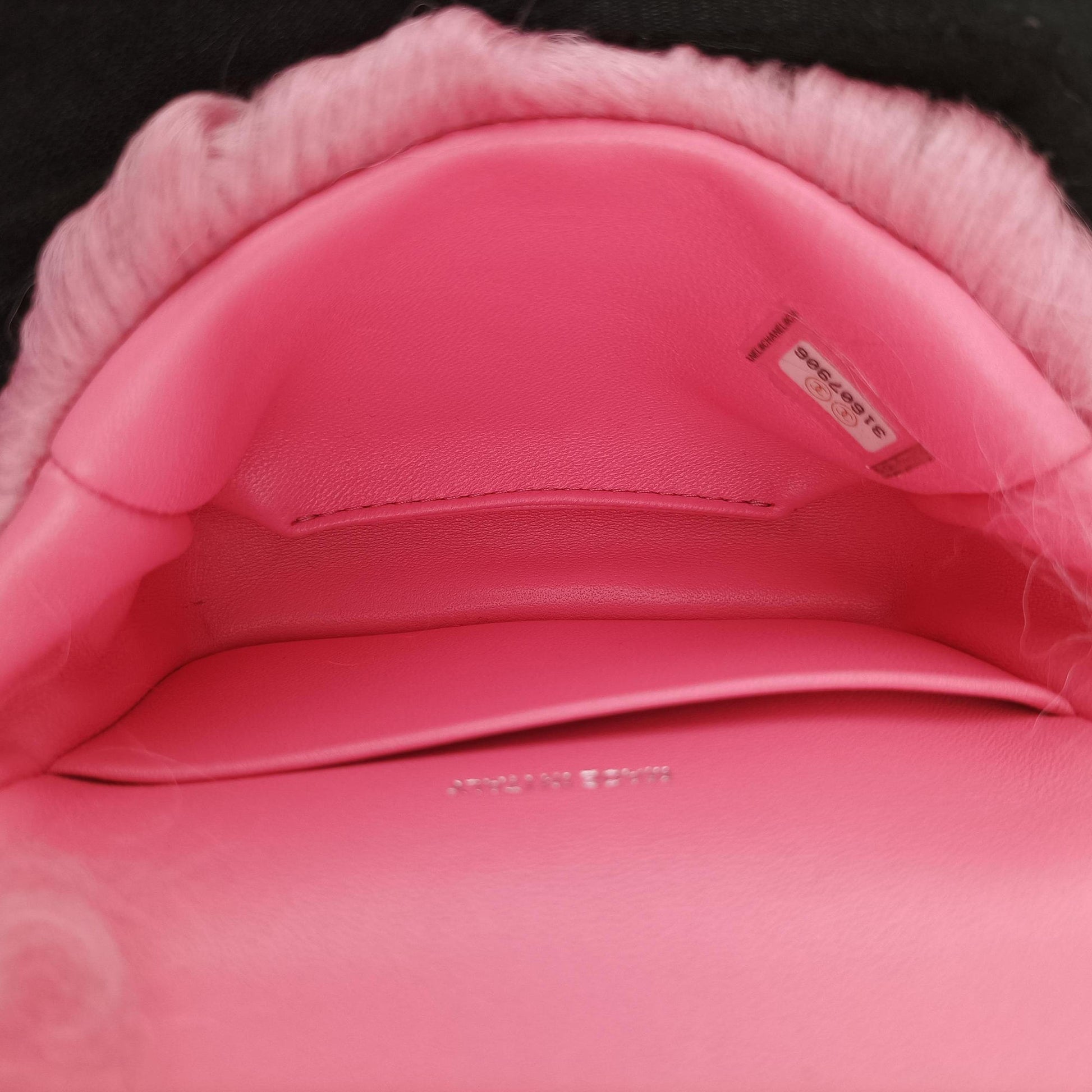 Shearling CC Hook Card Holder Pink wool AP2397 31607906シアリングCCフックカードホルダー ピンク ウール AP2397 31607906