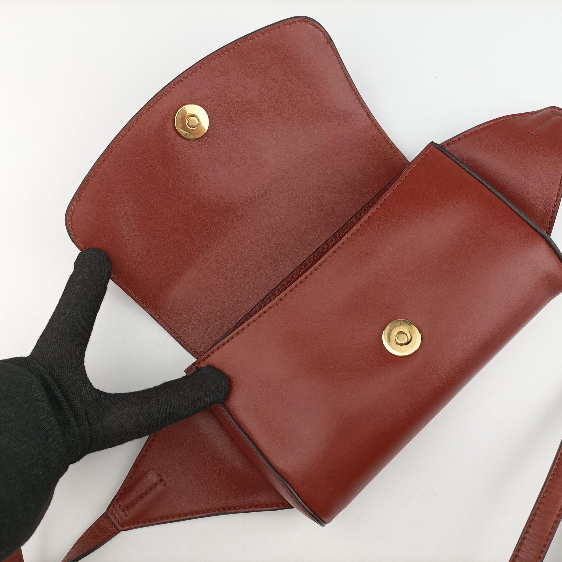 Chloe C Brown Leather × Suede 02-19-63-65クロエC ブラウン レザー×スエード 02-19-63-65