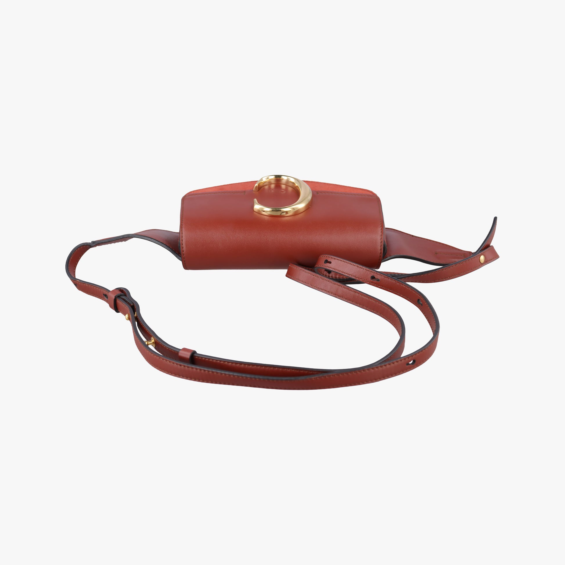 Chloe C Brown Leather × Suede 02-19-63-65クロエC ブラウン レザー×スエード 02-19-63-65