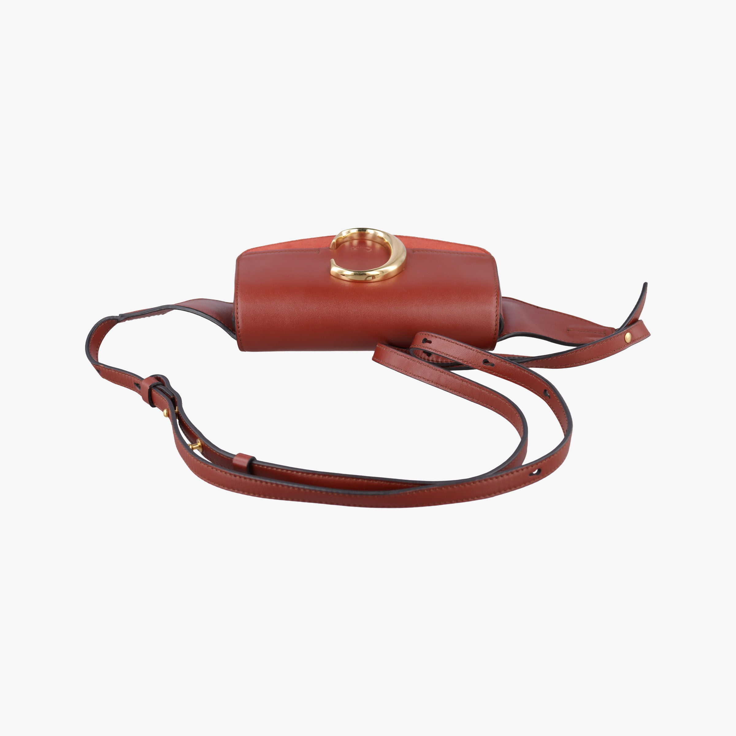 Chloe C Brown Leather × Suede 02-19-63-65クロエC ブラウン レザー×スエード 02-19-63-65