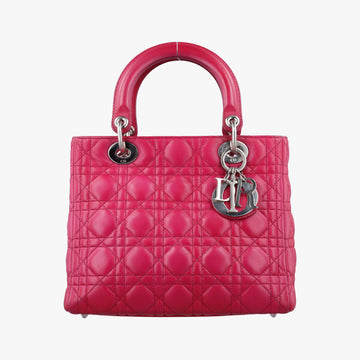 Lady Dior Rose lambskin 02-BN-1101レディディオール ローズ レッド ラムスキン 02-BN-1101