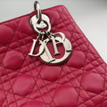 Lady Dior Rose lambskin 02-BN-1101レディディオール ローズ レッド ラムスキン 02-BN-1101