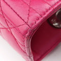 Lady Dior Rose lambskin 02-BN-1101レディディオール ローズ レッド ラムスキン 02-BN-1101