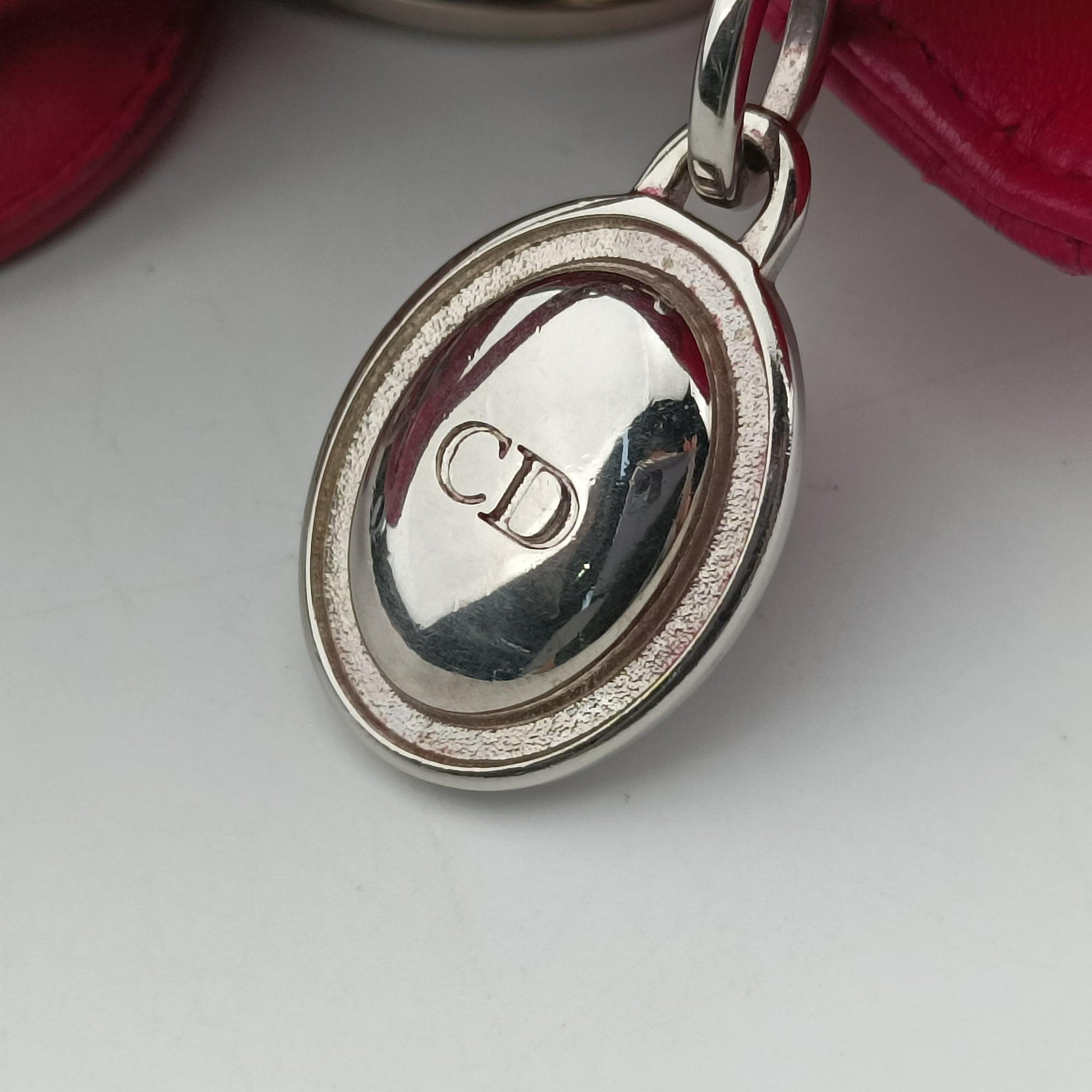 Lady Dior Rose lambskin 02-BN-1101レディディオール ローズ レッド ラムスキン 02-BN-1101