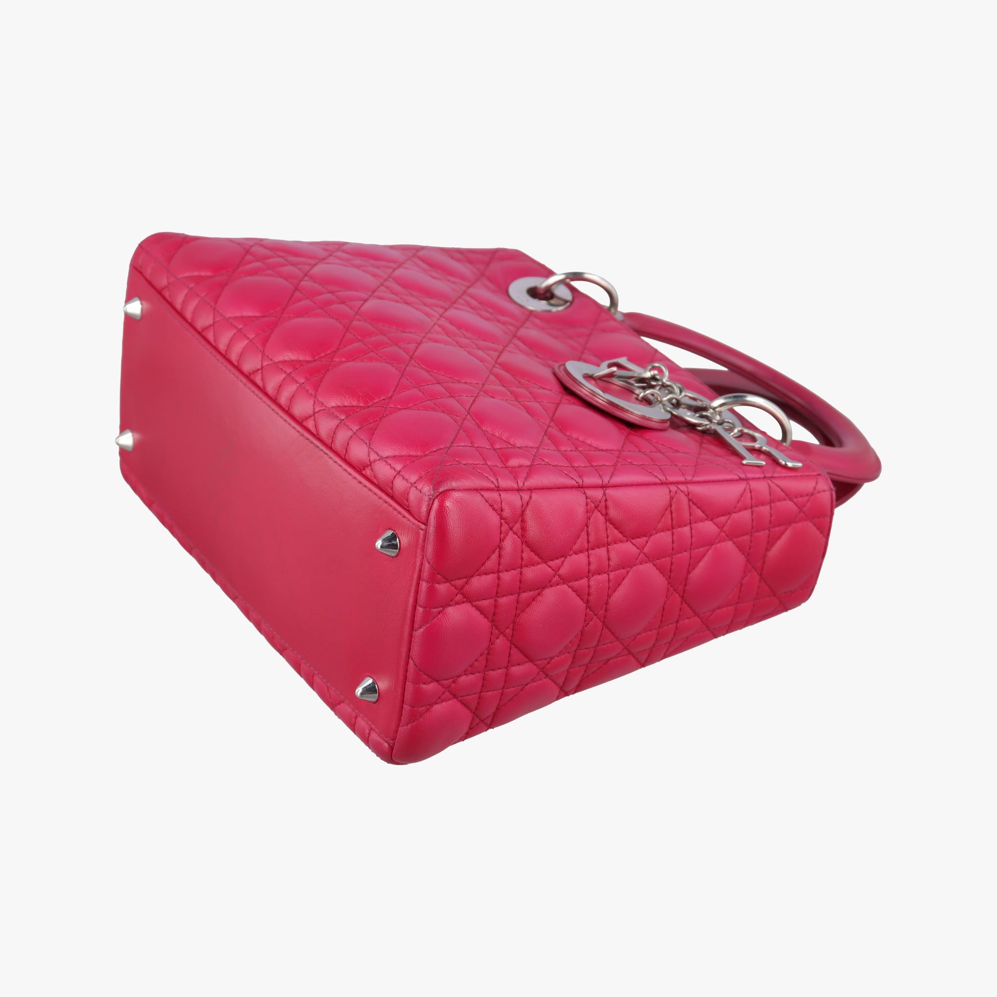 Lady Dior Rose lambskin 02-BN-1101レディディオール ローズ レッド ラムスキン 02-BN-1101