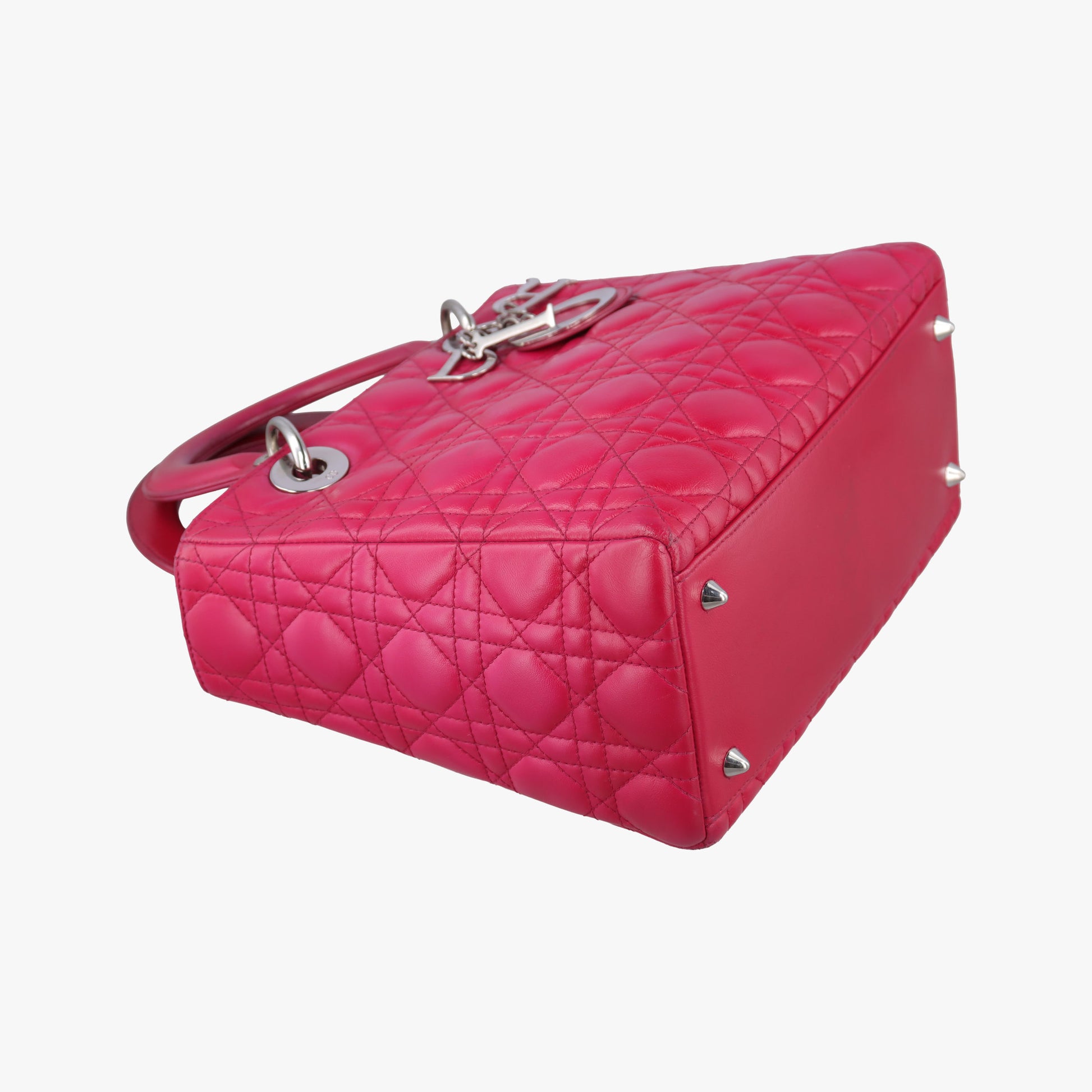 Lady Dior Rose lambskin 02-BN-1101レディディオール ローズ レッド ラムスキン 02-BN-1101